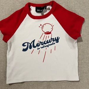 Princess Polly Mercury in Retrograde Crop Tee